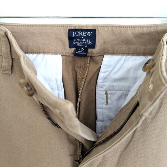 NWOT J. Crew High-rise Girlfriend Chino Pant Tan Size 10 - Picture 3 of 6